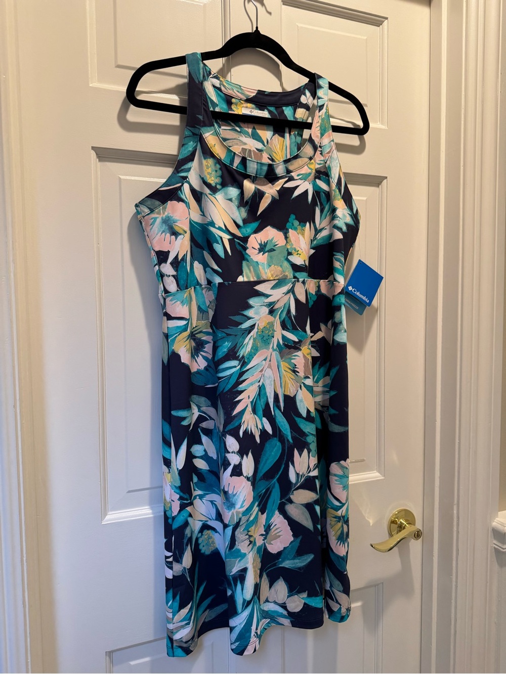 Columbia Navy Floral Racerback Sundress